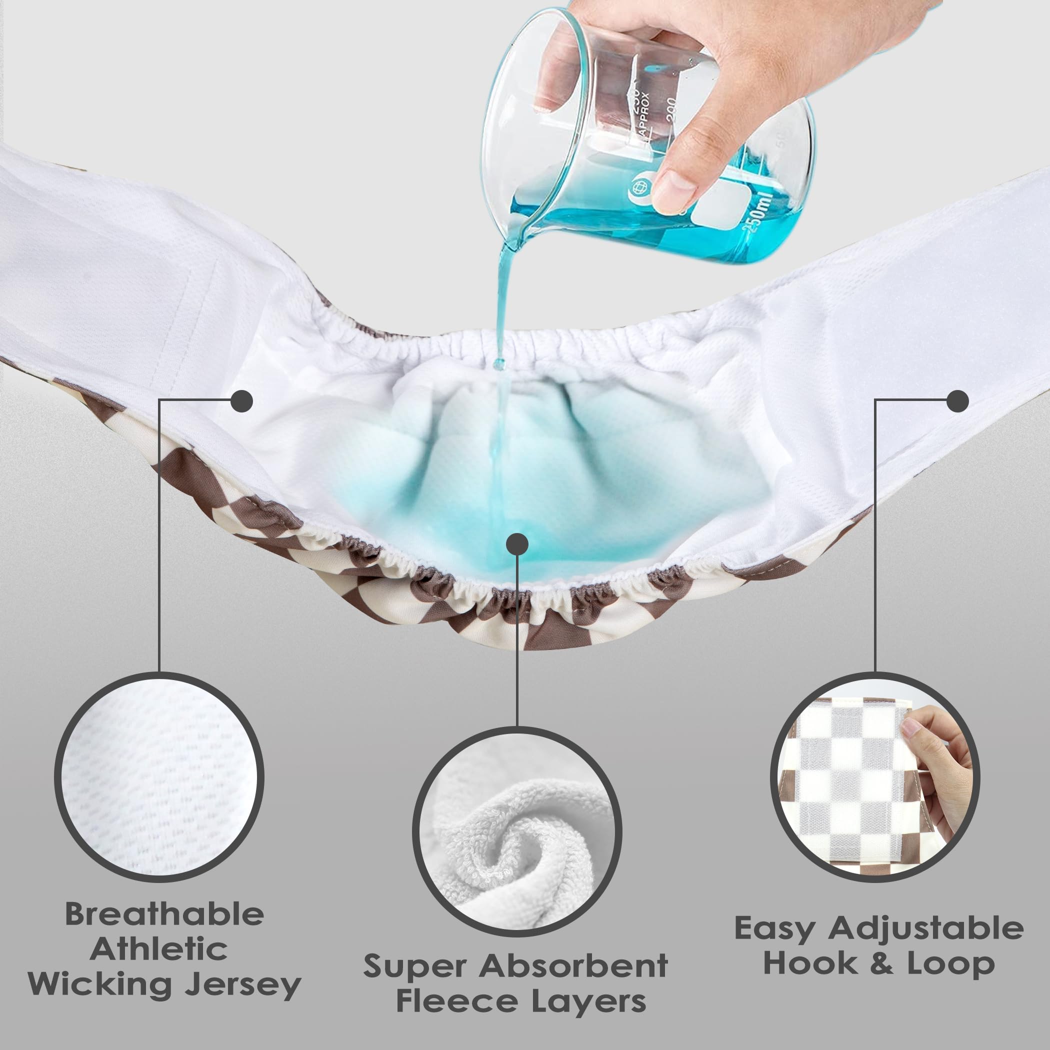 Wegreeco Washable Male Dog Belly Band (Stylish Pattern) - Dog Diapers Male - Washable Male Dog Belly Wrap, Dog Diapers Male (Blu